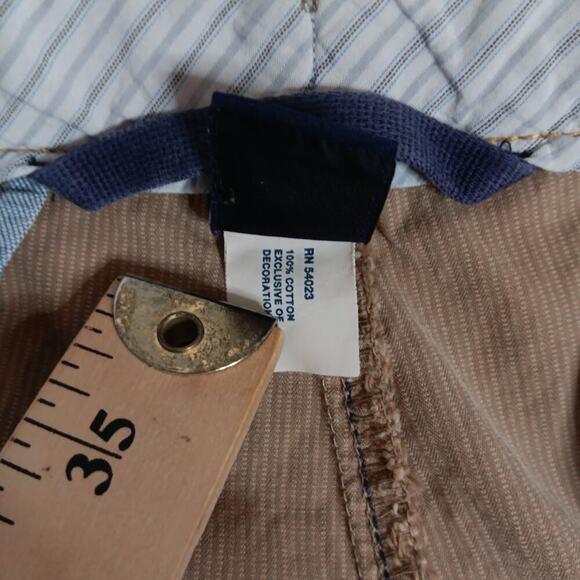 Gap Corduroy Pants Men L 36X32 Tan Loose Wide Straight Leg Button Fly Drawstring - Picture 9 of 16